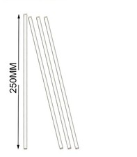 4 Pack Glass Stirring Rods 10" Round ends for Science Education, Lab and Kitchen