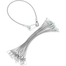 20-Pack 11.8  Stainless Stage Light Safety Cables 66lb Load for DJ Lighting