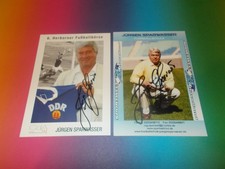 2 x Jürgen Sparwasser DDR WM 1974  signiert Autogramm auf Autogrammkarte