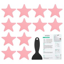 12 Pack Star Bathtub Non Slip Stickers, Pink