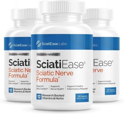 3 Pack-SciatiEase Labs Sciati Ease Sciatic Nerve Formula 120 Cap  NEW !