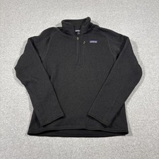 Patagonia Better Sweater Mens Sz S Black 1/4 Zip Fleece Outdoor Hiking