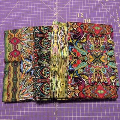 5 Yard Quilt Kit Paula Nadelstern GREEN Floral Cotton Fabric Great For Epp