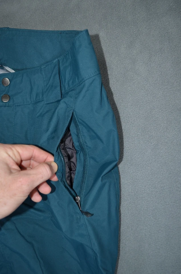Columbia Pants Women S Teal Insulated Omni-Heat Tech Ski Snow Waterproof Bugaboo - Image 4 of 4