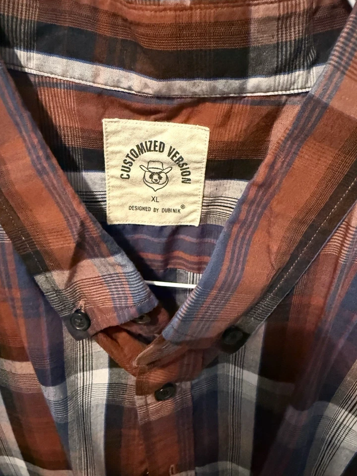 Dubinik Men's Short Sleeve Plaid Camp Shirt Customized Version - Image 3 of 4