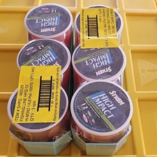 Brand New Lot of 6 Spools - Stren High Impact Monofilament Fishing Line 12 lb
