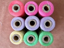 9pcs Lot Vintage Clark's "Boilfast" Cotton Sewing Thread Large Spools 1700Yd