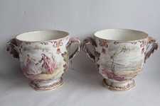 Pair Marseille Veuve Perrin Earthenware Pot Cover (75381)