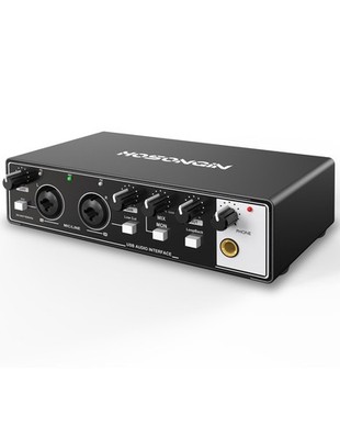 USB Audio Interface for Beginners - 24Bit/192kHz, 48V Phantom Power, Plug & P...
