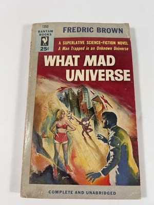 What Mad Universe Fredric Brown Bantam 1253 2nd Print Vintage Sci-Fi Pulp PB