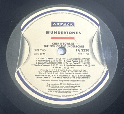 The Undertones Cher O Bowlies The Pick of The Undertones LP vinyl 12" EX/EX - Picture 5 of 6