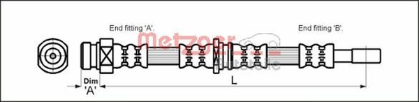 Metzger Autoteile Bremsschlauch 4113315 FüR Carisma Mitsubishi S40 Space 645 V40-image