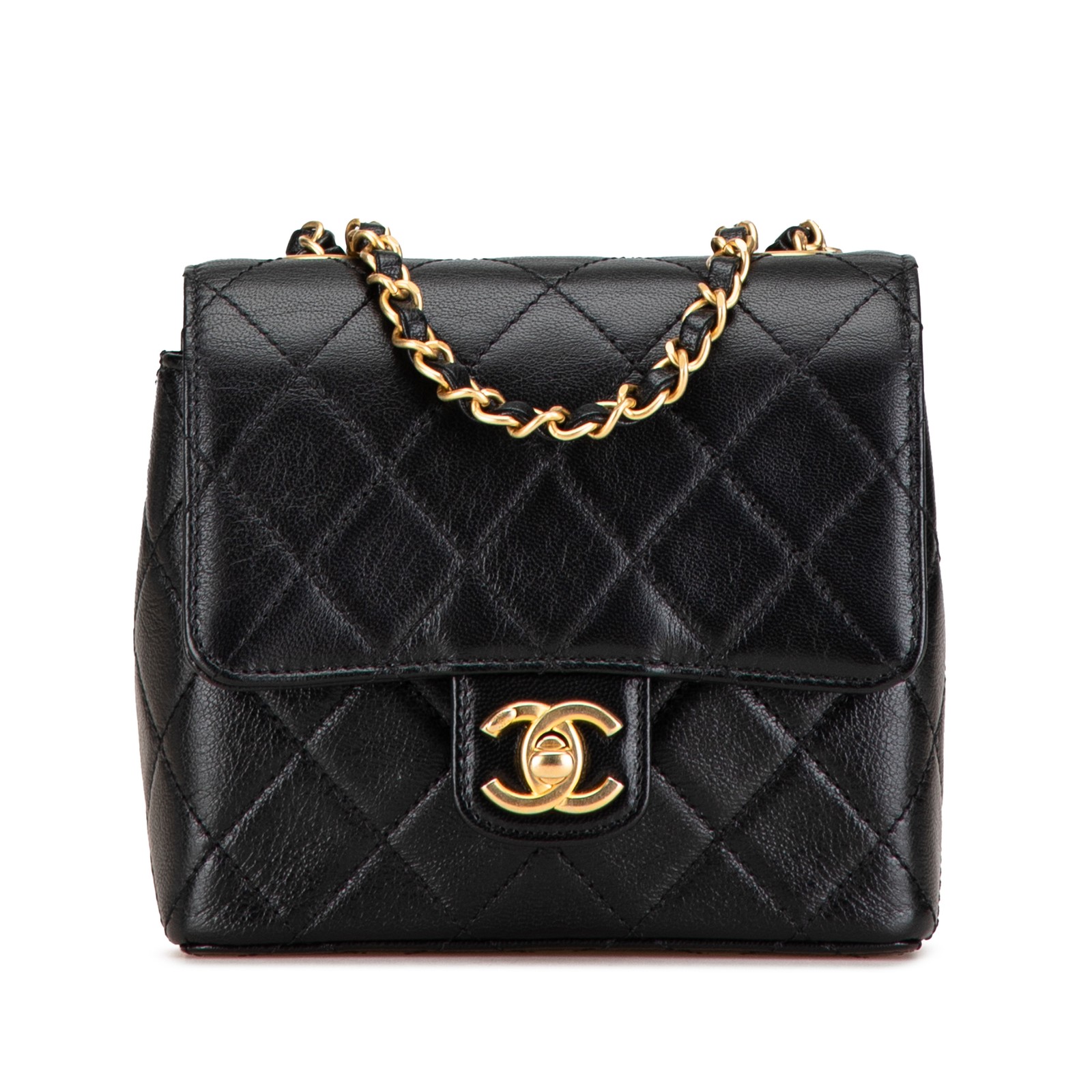 Chanel Mini Square Classic Flap Bag in Retro Goatskin Leather