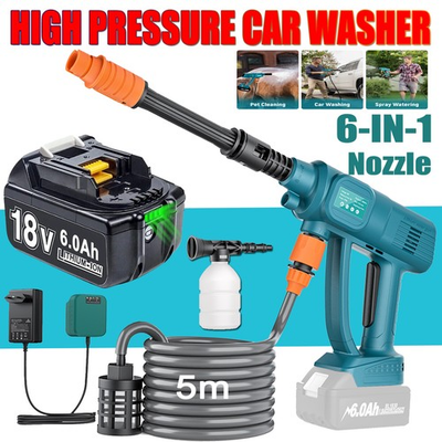 #ad Cordless High Pressure Washer Jet Water Cleaner Gun For Makita 18V BL1860 BL1850 $16.99