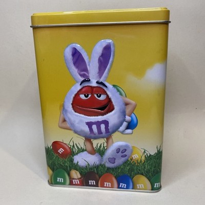 M&Ms Erdnuss Schokolade gelb Osterhase Dose leer rot Figur Sammlerstück