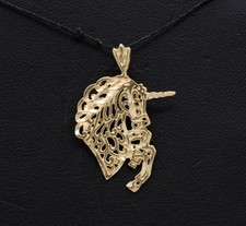  MA5 14k Yellow Gold Unicorn Pendant 1.4 Grams 1"x3/4"
