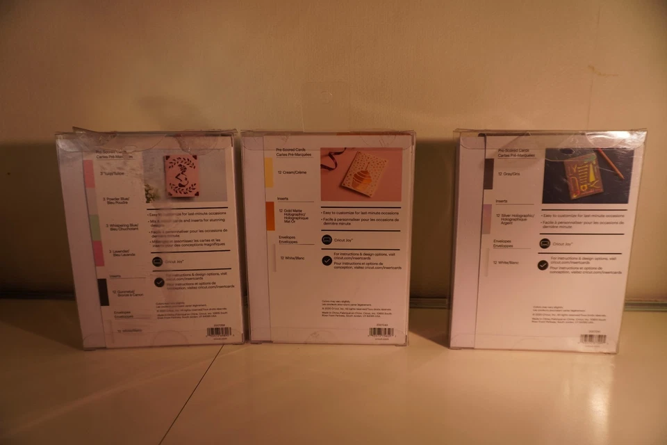 New, Bundle Of 3, Each Is A 12 Pack Of Multicolored Card Inserts For Cricut Joy - Image 2 of 4