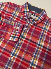 EXPRESS Men's L Red Plaid Soft Wash Long Sleeve Button Up Shirt
