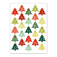 Weihnachtsbaum-Sticker Set Diy I 24 Adventskalender-Zahlen-Aufkleber Dv_052