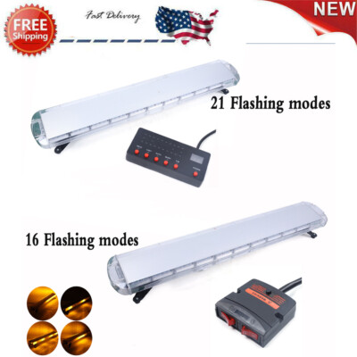 52 Inch 96-LED Light Emergency Beacon Warn Light Bar Tow Truck Response Strobe