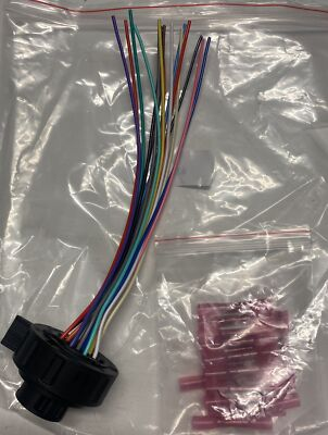 #ad #ad 16 Pin Socket Connector Plug with Wire Pigtail PA6T 66 GF30 $17.99