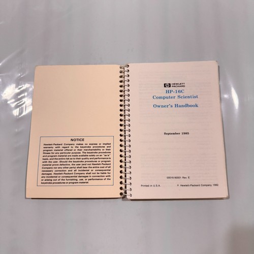 Hewlett-Packard HP 16C Computer Programming Calculator w/Manual Vintage 1983 - Picture 3 of 4
