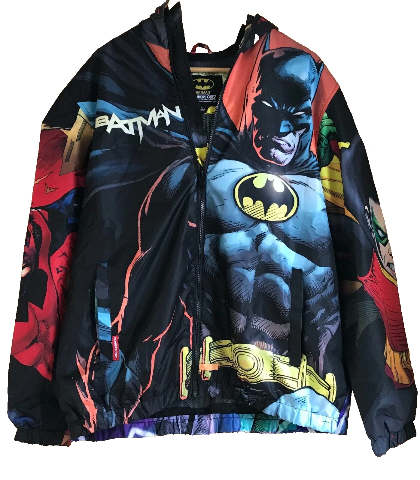 BATMAN/ROBIN/JOKER MEMBERS ONLY WINDBREAKER JACKET LIMITED EDITION SIZE L