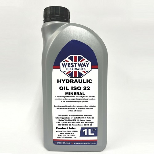 Hydraulic Oil 22 Fluid 1L VG22 Airline Oil High Grade 1 Litre ISO 22