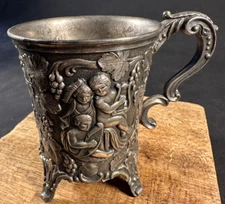 CUPID Vintage CORBELL & CO SILVER PLATED CUP