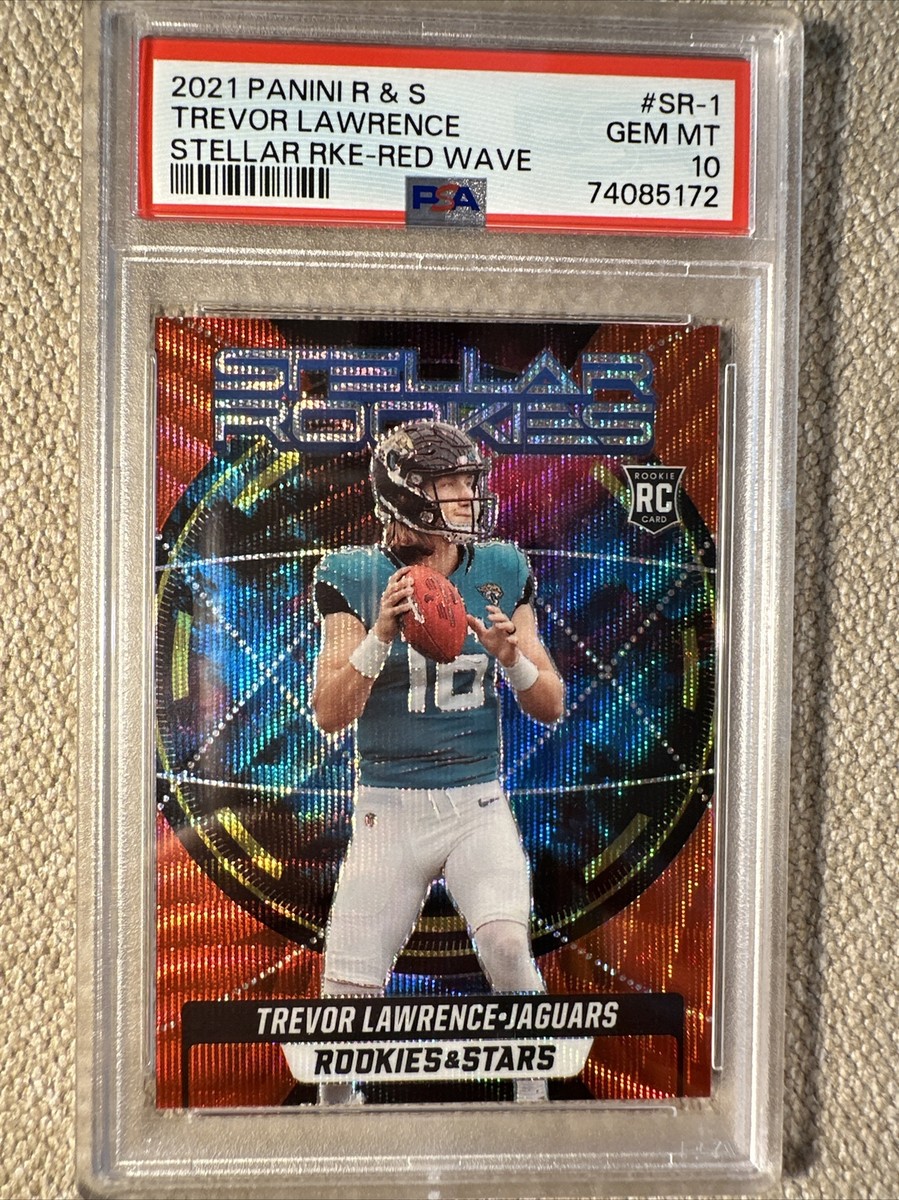 2021 Rookie & Stars Trevor Lawrence Stellar Rookie Red Wave RC PSA