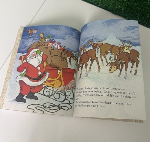 Rudolph the Red-Nosed Reindeer 1982 Little Golden Book Shines Again Vtg - Picture 11 of 15