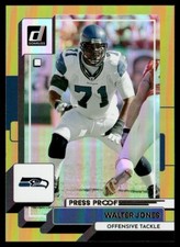 2022 Donruss Gold Holo Press Proof Walter Jones Seattle Seahawks #38