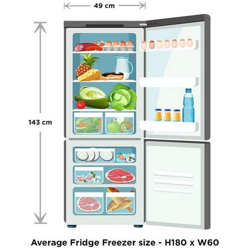 Fridgemaster MC50165E 60/40 50cm 60/40 Free Standing 60/40 Fridge Freezer White - Picture 7 of 10
