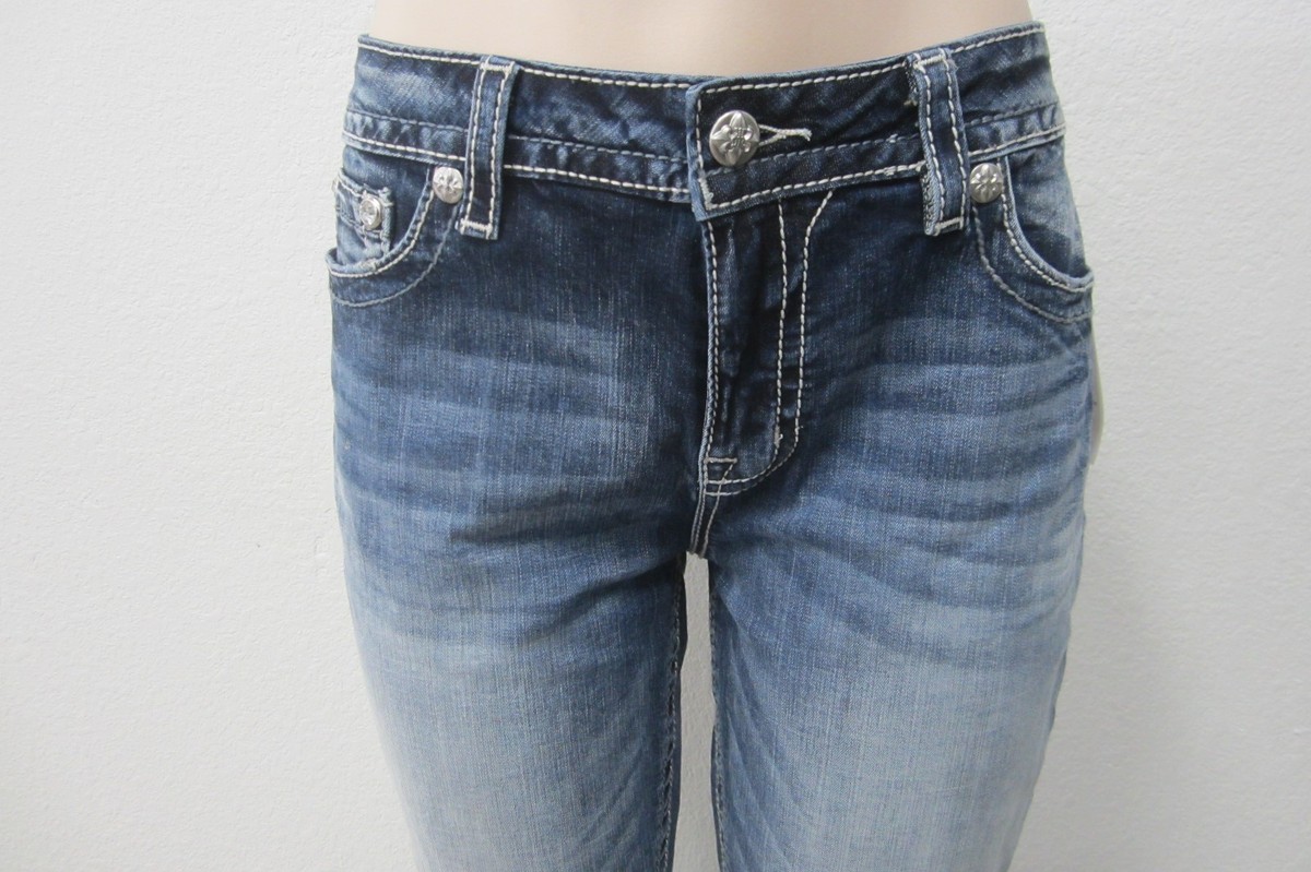Jean Boot Cut Miss Me - Taille 26, Longueur 32 - Bleu Moyen - Neuf Avec étiquettes