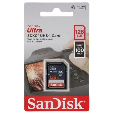 SANDISK 128 Go 100 Mo/s - Carte Mémoire SD SDXC Ultra Lite UHS-I U1 CLASSE 10 - Photo 1/2