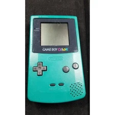 Nintendo Gameboy Color Handheld Console Teal w/ Tetris Attack & Pit Fighter Work