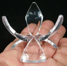 Display Stand TULIP Design Three Prong Medium Size Clear Lucite