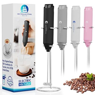 Electric Milk Frother Handheld, Battery Operated Whisk Beater Foam Maker, 1-Pack