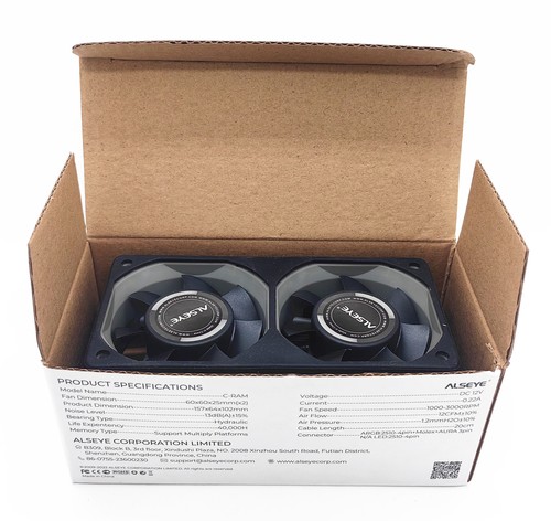 RAM Cooler Cooling Fan Ram Memory Cooler with Dual 60mm PWM 1500-4000RPM 5V ARGB - Picture 9 of 12