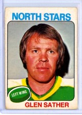 1975-76 O-Pee-Chee #222 Glen Sather - Minnesota North Stars - SET BREAK