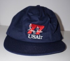 Vintage USAir 77 Greg Sacks Airline Snapback Hat Made in USA Aviation US Air