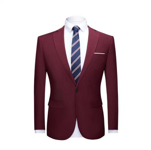 Men's Slim Fit Suits 2 Piece Jackets Blazer Pants Formal Business Coats Trousers - Picture 4 of 37