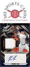 2022 Panini Elite Extra Edition #PMS-KL Korey Lee Prospect Materials Signatures