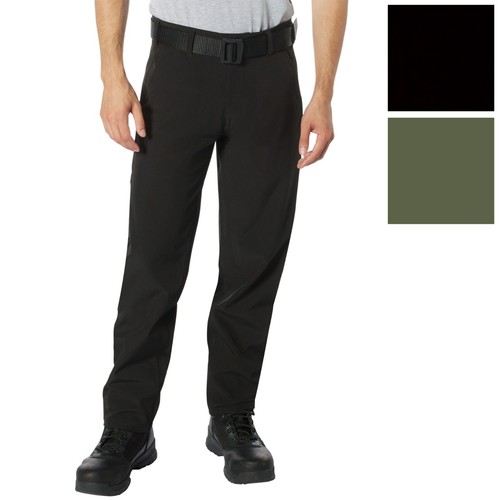 Men’s Active Flex Soft Shell Pants–Lightweight Stretch Water Resistant Trousers