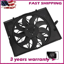 Engine Radiator Cooling Fan Assembly w/ Brushless Motor for BMW E60 E63 E64 E65
