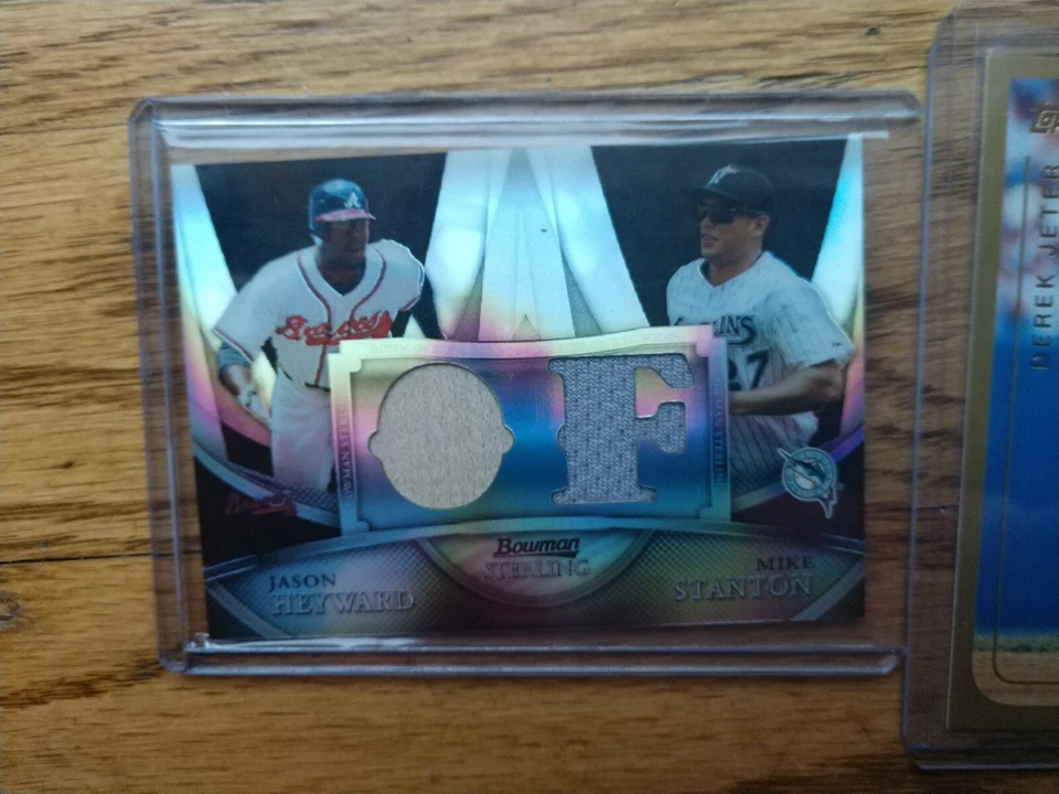 2010 Bowman Sterling Black/25 Jason Heyward Giancarlo Stanton RC & Derek Jeter - Image 2 of 4