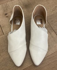 DV By Dolce Vita Fargo Asymmetric Flat Shoe Slip On Stone Cream Sz 7.5 M NEW