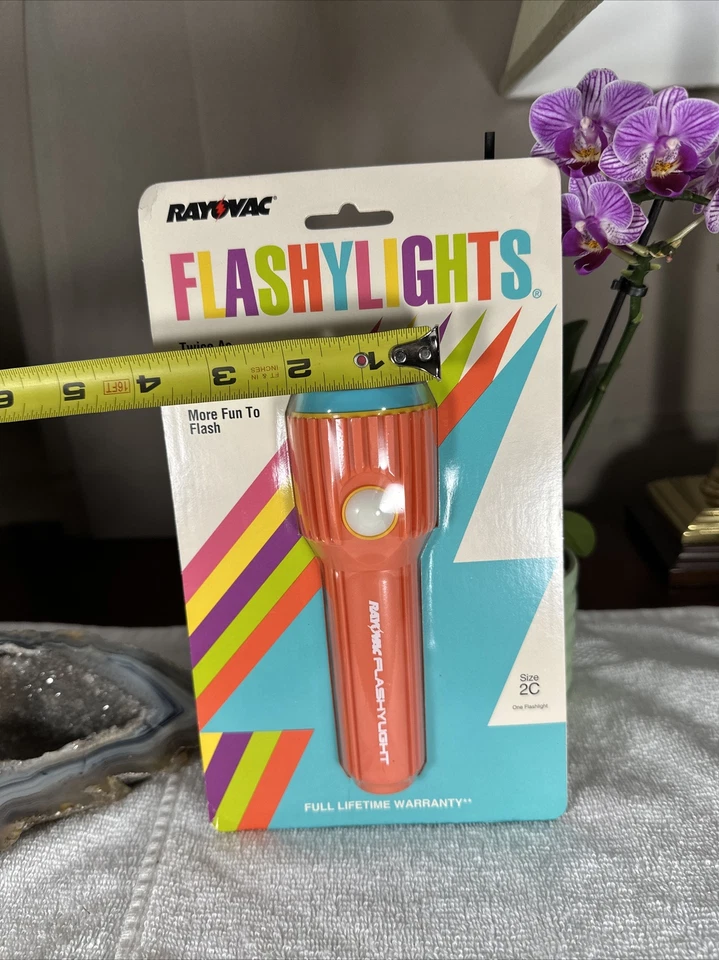 De colección DEADSTOCK Nuevo RAYOVAC Luces Intermitentes Linterna Colorida 2C FL2C Foto 3 de 4