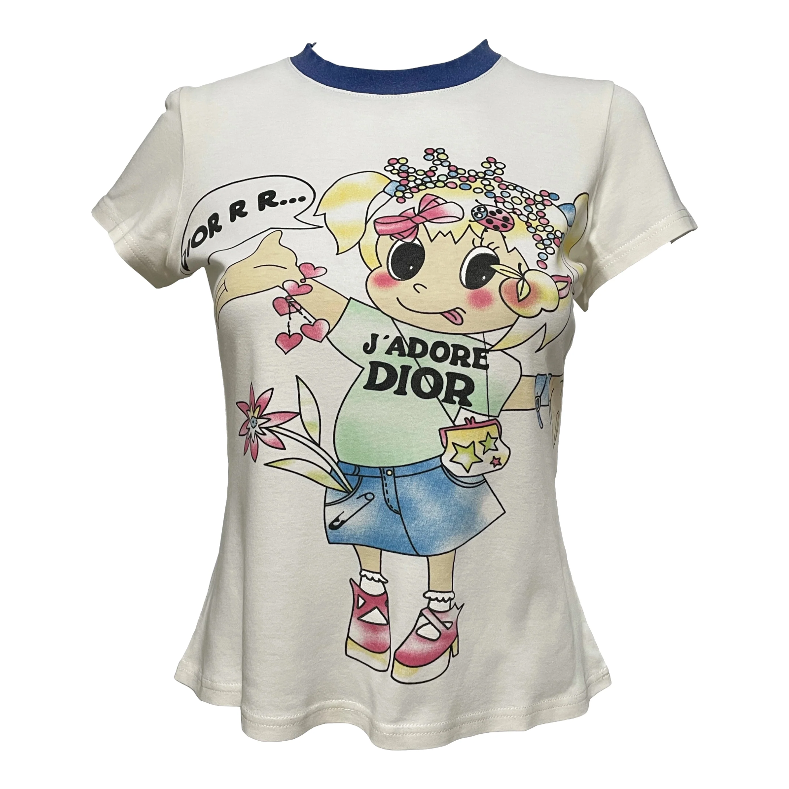 CHRISTIAN DIOR Spring Summer 2005 Cartoon Girl T-Shirt