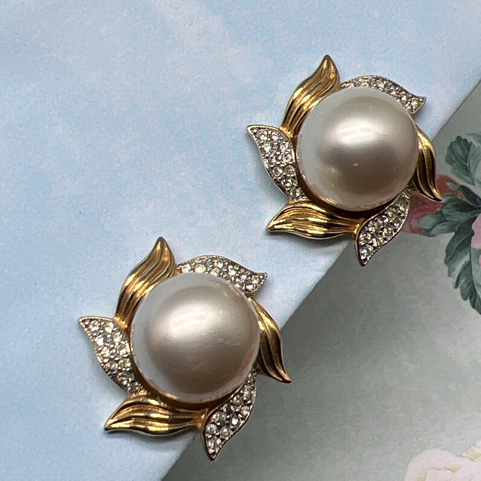 VINTAGE KENNETH JAY LANE KJL Baroque Pearl Gold &… - image 3